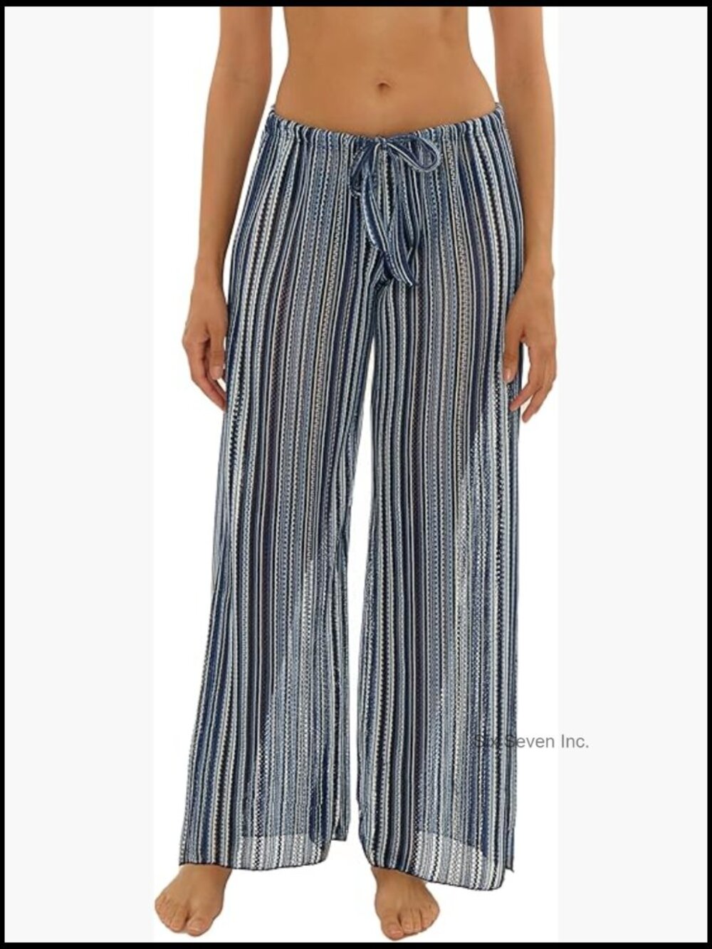 High Side Slit Harem Pants, Lightweight Stretch Beach Cover Up for Women